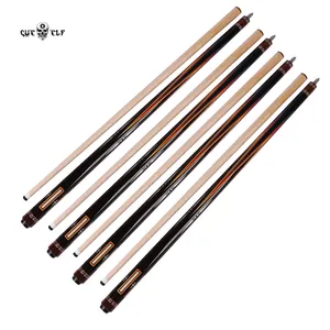 Cueelf square core butt rainbow design silver diamond ring inlay spliced 3 cushion laminated maple shafts korea carom pool cue