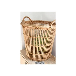 2025 Cloth <b>Storage</b> <b>Basket</b> Brown Color Newest Design Round Shape Rattan <b>Basket</b> Use for Home and Hotel in Bulk - Product Image 6