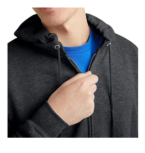 Sudadera con Capucha Completa de Forro Polar Ecológico para Hombre, Sudadera con Capucha y Cremallera, Tejido de Algodón y Poliéster - Product Image 4