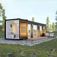 Maison conteneur extensible sur mesure, villa préfabriquée high-tech 2-3 chambres en conteneur modifié 20/40 pieds, prête à vivre