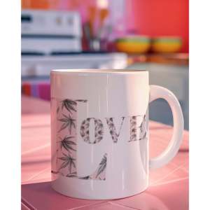 Novelty Cup with Cannabis Design for Expressing Love As a Present - Product Image 6