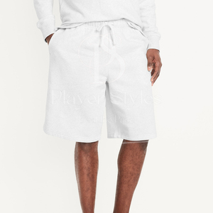 Tech Fleece ropa de calle informal para hombre 100% algodón de cintura media transpirable sólido liso teñido pantalones cortos de sudor cordón antiarrugas - Product Image 4