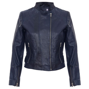 แจ็กเก็ตหนังแท้สำหรับผู้หญิงแจ็กเก็ตฤดูหนาวหนังแกะทรงสลิมฟิต - Product Image 3