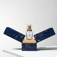 Boîte rigide magnétique à double ouverture de luxe Lionwrap avec logo en feuille d'or pour l'emballage de parfums, boîte cadeau personnalisée