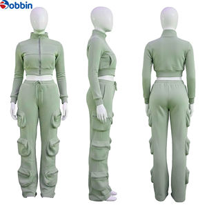 Survêtement en molleton de coton personnalisé avec logo, plusieurs poches zippées, 450 GSM, survêtement vintage délavé à l'acide pour l'hiver - Product Image 5