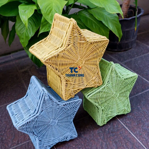 ตะกร้าหวายสานลายดาวคู่เล็กๆงานแฮนด์เมดสำหรับตกแต่งวันหยุดใช้เป็นของขวัญรอมฎอน - Product Image 1