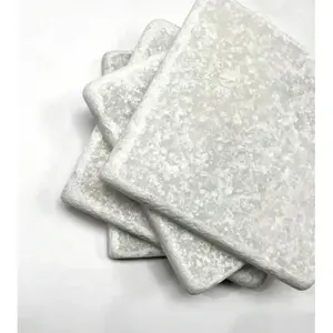 Carrara กระเบื้องหินอ่อนขนาด4x4สีขาว, กระเบื้องหินอ่อนกันน้ำมันกระเด็นผนังพื้น1SF ผลิตภัณฑ์หินเผา - Product Image 1