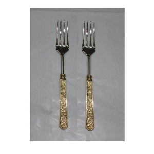 Tenedor de latón, gran oferta, fiesta de Navidad, tenedor de latón, cuchara, decoraciones de acero con espejo, suministros, tenedor, cubiertos - Product Image 4