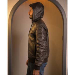 Veste à capuche amovible deux-en-un SF002H marron imperméable réversible pour le printemps, motif brodé, ODM, enduite, emballage individuel, Air - Product Image 6