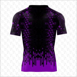 Unisex upf 50 วัสดุสแปนเด็กซ์ป้องกันแสงแดดยามผื่นแห้งเร็วแขนสั้นกลางแจ้งที่มีความยืดหยุ่นยามผื่นพิมพ์แบบกําหนดเอง - Product Image 2