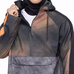 Chaqueta Cortavientos Deportiva Casual de Invierno para Hombre de Alta Calidad, con Cuello Alto, Logotipo Frontal, Cierre de Cremallera con Cordón, Transpirable e Impermeable, con Capucha - Product Image 4