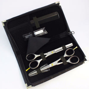 Tijeras japonesas de corte de pelo profesional de 6 ", juego de tijeras de peluquero de adelgazamiento con logotipo privado con maquinilla de afeitar en Pakistán - Product Image 1
