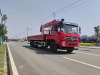 Grue montée sur camion Dongfeng 6x4, grue mobile hydraulique à flèche droite de 10 à 14 tonnes, boîte de vitesses, moteur, télécommande haute performance