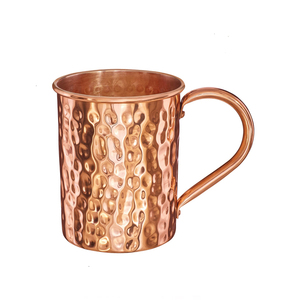 Taza lisa de cobre puro de excelente calidad con asa para beber agua y café disponible a precio a granel - Product Image 6