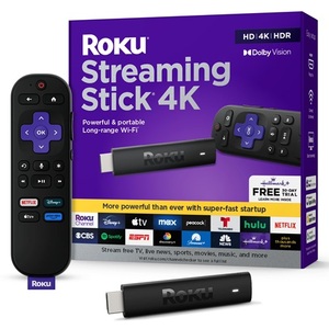 In Stock Streaming Stick 4K Streaming Device 4K/HDR/Dolby Vision with Voice <b>Remote</b> with <b>TV</b> Controls: Wi-Fi, Apple Airplay - Product Image 1
