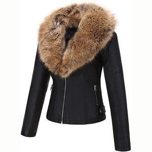 Chaud femmes fourrure dames veste en cuir manteau de fourrure fourrure femmes vestes de haute qualité à bas prix meilleure vente - Product Image 6