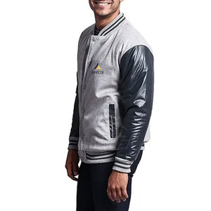 Veste à col montant pour hommes grande taille avec design Letterman vente en gros veste pour extérieur en vente - Product Image 3