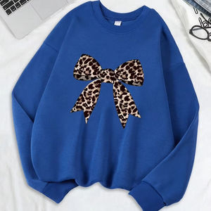 Nouveaux sweats à capuche imprimés décontractés pour femme 100% pull à col rond en coton biologique nouveau Design élégant sweats à capuche en gros - Product Image 6