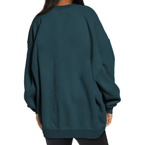Women's Winter Fleece <b>Turtleneck</b> Oversized Pullover Sweatshirt Casual Comfy Front Logo Custom Color Size Polyester/Cotton - Product Image 2
