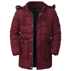 2025 chaqueta Parka Reversible a prueba de viento de invierno para hombre, abrigo de nailon de Color sólido con cremallera, prendas de vestir informales largas de talla grande, forro polar para exteriores - Product Image 3