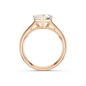 Anillo Solitario con Corazón Grande de 2.00 Ct. Diamante Cultivado en Laboratorio con Calidad EF/VS-VVS en Color Oro Rosa - Product Image 5