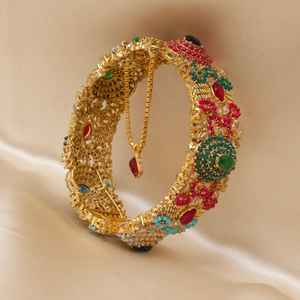 Wholesale Indian Style Churiya <b>Bangle</b> <b>Set</b> Wedding Latest Design Silver Plated Pearl Trendy Women's Jewelry Handmade <b>Bangles</b> - Product Image 3