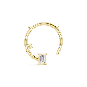 Colgante de Esmeralda y Diamante Redondo Cultivado en Laboratorio en Oro Amarillo de 14K, Joyería Nupcial para Mujer, Regalo de Aniversario de Lujo Certificado, Elegante - Product Image 6