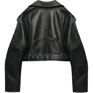 Chaqueta de Cuero para Mujer de Color Sólido, Transpirable, Ecológica, Impermeable, Ligera, Nueva Llegada - Product Image 2
