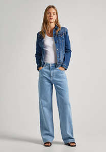 Veste en jean bleu personnalisée pour femme, vente en gros, poches poitrine, fermeture boutonnée, toutes saisons, confortable, respirante, coton écologique - Product Image 5