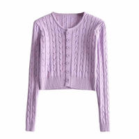 Cardigan court tricoté à capuche pour femme, col en V, anti-plis, manches longues, boutonné, grande taille, style châle, collection Automne Hiver
