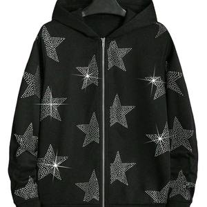Good <b>manufacturer</b> Rhinestone Jacket fully customized top trend anti-wrinkle breathable hoodies for Unisex - Product Image 1