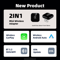 Adaptador Bluetooth Universal Inalámbrico para Apple CarPlay y Android Auto, el Más Pequeño