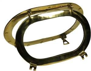 Ventana ovalada de 15 x 10 pulgadas: Decoración náutica de latón para barco, montada en la pared, de aluminio y acero de primera calidad. - Product Image 2