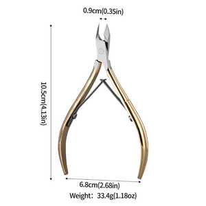Empujador de Cutículas Profesional, Cortaúñas Curvo, Cortacutículas de Acero Inoxidable con Apertura de Mandíbula Ancha, Reutilizable y Duradero para Dedos - Product Image 2