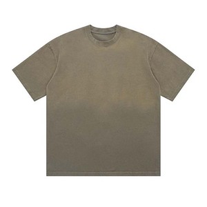 Fabricant personnalisé 100% coton T-shirt vintage lourd pour hommes avec patchs de broderie vieillis à l'acide t-shirts lavés - Product Image 5