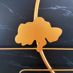 Art mural de luxe en métal rond doré et noir pour cadeaux de mariage, décoration murale en fer décorative artisanale pour salon et couloir - Product Image 3