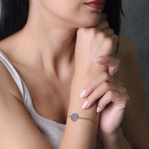 Mix Stone forme ronde Hallow Design bracelet à breloques turc en gros fait à la main 925 bijoux en argent Sterling - Product Image 2