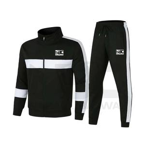 Chándal de gimnasio de invierno para hombre con bolsillos con cremallera, conjuntos de poliéster con cremallera completa a la moda, etiqueta personalizada, gran oferta, técnicas teñidas lisas - Product Image 2