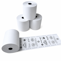 Rouleaux de papier thermique OEM 80x80mm 3 1/8 X 230 avec logo, sans BPA, pour caisse enregistreuse et billetterie, fournisseur en gros