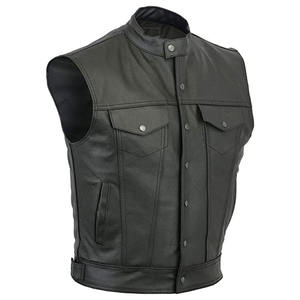 Chaleco Informal de Lona y Cuero para Hombre, Ropa Exterior para la Temporada de Verano con Cierre de Botones - Product Image 3