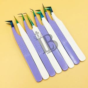 Pince à cils de qualité supérieure pour extensions de cils, pince à cils en vison, pince volume russe, pince volume Boot, en acier inoxydable, offre avec logo - Product Image 3