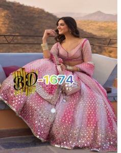 Most Selling Real Mirror Embroidery Work With Cancan & Canvas Patta Indian Pakistani Clothing Lehenga Choli Women <b>Lace</b> Fabric - Product Image 1