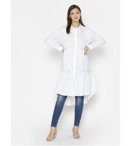 Nuevo vestido de mujer de moda de alta venta Casual primavera estampado Floral verano XL buen aspecto cuello sólido encaje precio al por mayor - Product Image 1