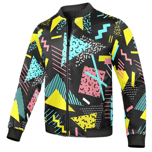 Blouson bomber d'hiver pour homme, dernière tendance, en toile enduite, col montant, logo personnalisé sur le devant, fabrication sur mesure, sublimation - Product Image 2