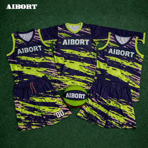 艾伯特工厂直销流行透气运动吸湿排汗轻质训练队篮球球衣 - Product Image 3