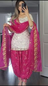 Đặc biệt patiyala salwar readymade tùy chỉnh patiyala salwar với phù hợp và dupatta truyền thống Ấn Độ trang phục phụ nữ - Product Image 2