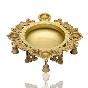 Bon thème dernier design décor de table en laiton Urli bol personnalisé décoration de fête de mariage fantaisie couleur pleine - Product Image 2