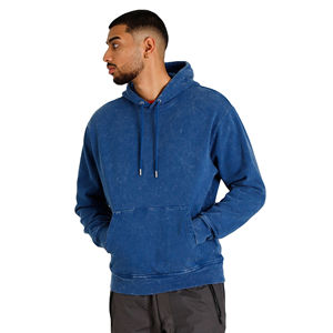 Sweat à capuche personnalisé avec impression numérique, hiver, coupe oversize, épais, 100% coton, molleton uni, effet délavé à l'acide - Product Image 3