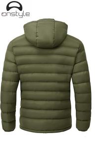 Veste à capuche personnalisée pour hommes, manteau chaud d'hiver confortable et élégant, veste en duvet épaisse en toile pour l'extérieur, style High Street - Product Image 5