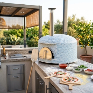 Ce four à bois résistant aux intempéries apporte la magie de la cuisine de l'Ancien <span class=keywords><strong>Monde</strong></span> à votre espace extérieur. - Product Image 3